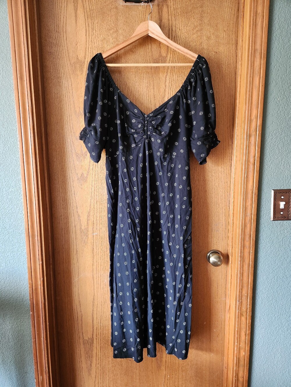 Madewell Puff Sleeve Midi Dress